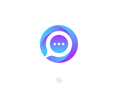 Bubblecom app bubble chat communication design icon logo message messenger minimal sms text vector