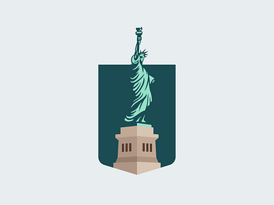 Statue of Liberty america design flat freedom illustration liberty logo manhattan monument new york statue statue of liberty united states usa vector