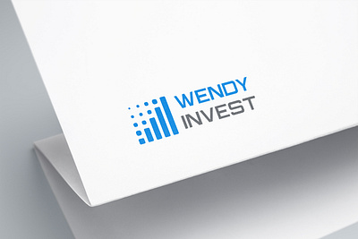 Wendy Invest. Stats Logo Concept branding design economy finance financial flat graphic graphical icon investment investor logo minimal money stats symbol vector