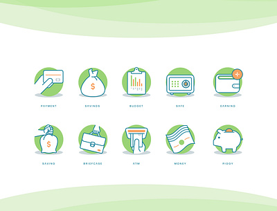 Saving Time bank business cash finance flat icon icon design icon set minimal money pay payment ui ux vector