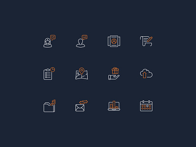 12 Mixed Icons Volume 1 Dribbble app design flat icon icons line logo minimal typography ui vector