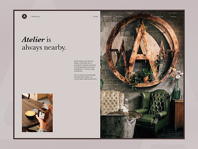 Atelier Coffee&Crafts - concept coffee creative delievery design fashion minimalism ui ux web