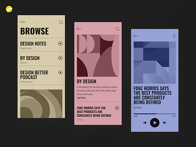 Podcast app design andersen android app app app design creative design designer episode episodes ios app listen minimal mobile navigate play podcast professional ui ux vision