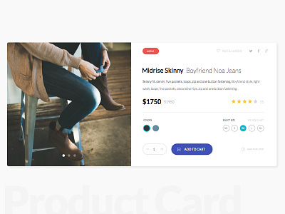 Product Card card clean design ecommerce flat ios minimal product shop ui ux white