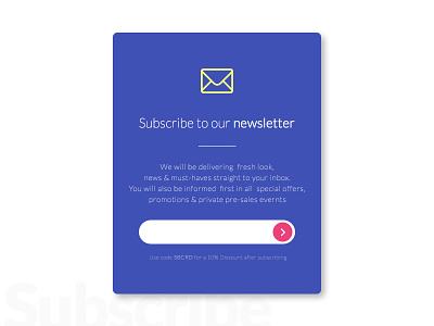 Subscribe card clean design ecommerce minimal newsletter shop subscribe ui ux web