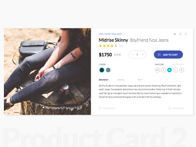 Product Card 2 card design ecommerce ios minimal shop store ui ux web white