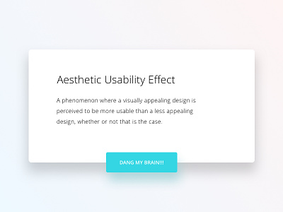 Aesthetic Usability Effect aesthetic card clean design flat ios minimal modal ui uiux ux white