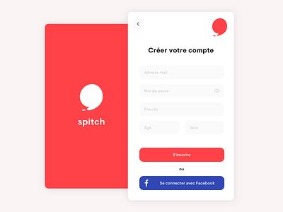 Spitch Signup page - Daily UI daily ui dailyui 001 mobile podcast signup sketch