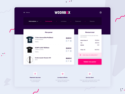 Checkout - Wodabox checkout concept crossfit dailyui redesign sketch webdesign