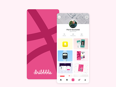 Dribbble user profile - Daily UI 006 app concept daily ui daily ui 006 daily ui challenge design dribbble dribbble app figma profile ui ui design user user profile