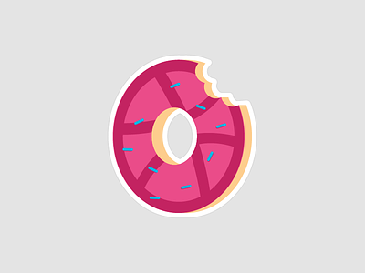 Dribbble Donut Sticker contest donut dribbble illustrator sticker
