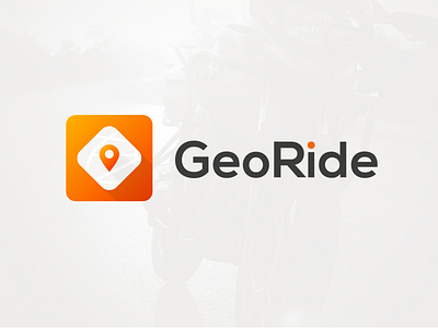 Logo GeoRide app icon logo map marker pin ride
