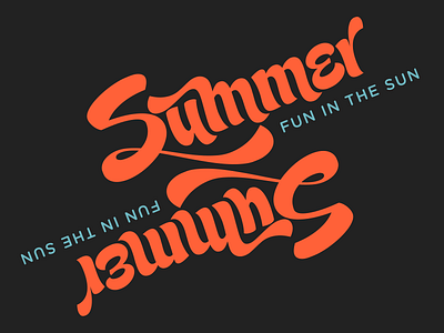 Summer Fun illustration typography