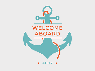 Ahoy, Welcome Aboard branding illustration