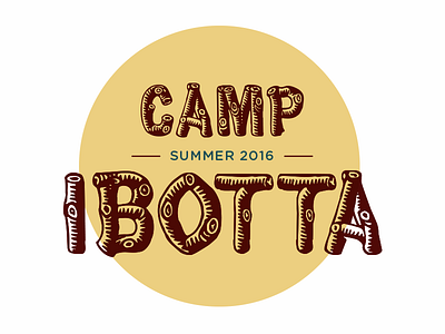 Camp Ibotta branding illustration typography
