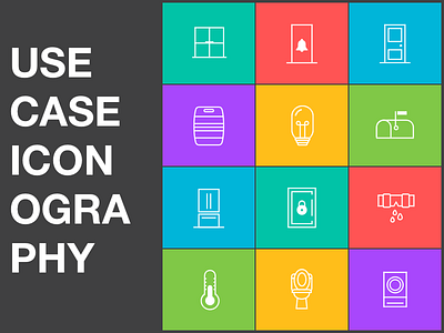 IoT Use Case Iconography app art direction design icon illustration ios material mobile