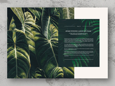 Editorial WIP brochure editorial garden gardening green layout leaf leaves wip