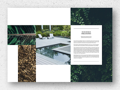 New Spread brochure editorial garden gardening green layout leaf leaves ui ux web design wip