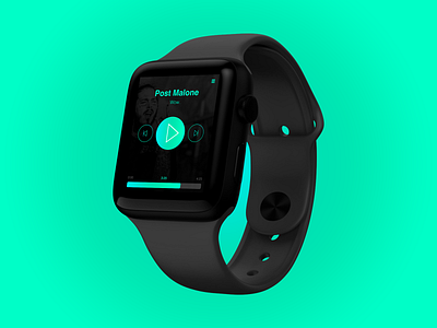 Daily UI - 009 dailyui iwatch music player smartwatch ui ux ux design