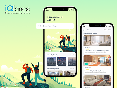 Property Booking App (Similar to AirBnB) | By iQlance Solutions .net android app design custom software development flutter app development iphone iphone app development laravel mobile mobile app development php react native app development software web design website development