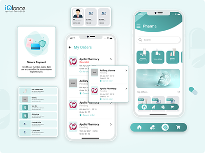Pharma App | Pharmacy | Medical | iQlance Solutions android app app design design iphone mobile ui web design