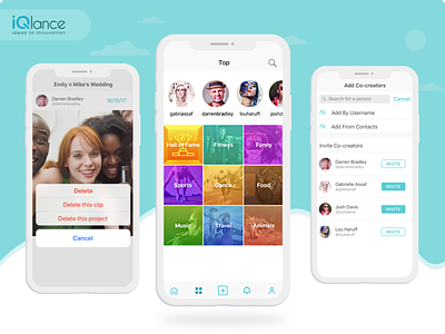 StringFlix | UI/UX | iQlance Solutions android app app design design illustration iphone logo mobile ui ux web design