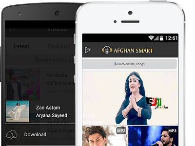 Portfolio App by iQlance - Music App Designs android app design apps ios ui ux web design