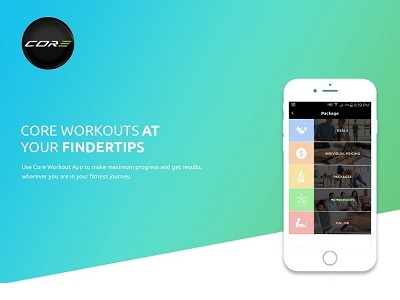 Core Workouts - Mobile App Design 3d fitness game developers marketing mobile application development performance personal web design web development