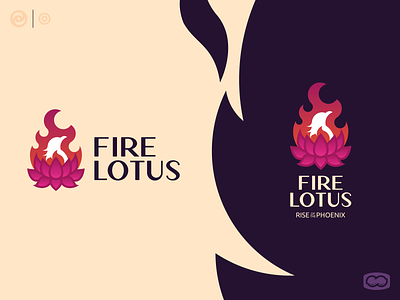 Fire Lotus branding feniks fire logo logo design lotos lotus ogień phoenix purple vector