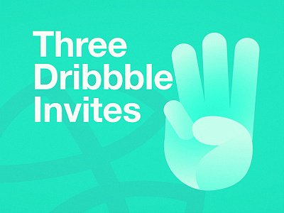 3 Dribbble invites dribbble game invitation invite invites ticket