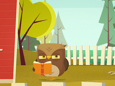 Owl in the forest art cartoon character characterdesign design explainer forest illustration owl