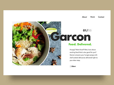 Work clean food food website minimalistic modern website work