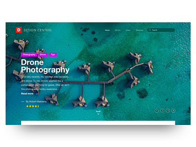 Design Central article blog design featured article header interface minimalism photography ui ux web design