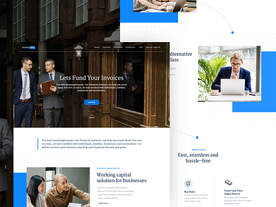 Money Mint banner business corporate finance invoice minimalistic modern ux ui web design website