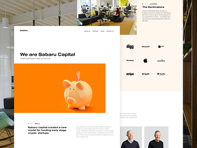 Venture Capital Website Concept abstract banner banner design inspiration minimalistic modern typography venture venture capital web design website