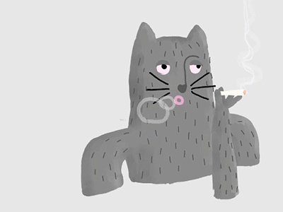 Stoner Kitty 3d 3ddrawing 3dillustration 420 cat character characterdesign characterillustration illustration smoke virtualreality vr