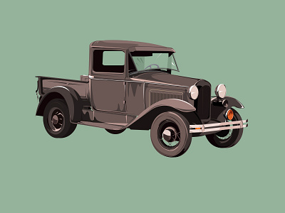 Vintage Truck car debut illustration old photoshop retro truck vector vintage