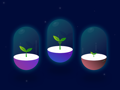 Lifepods - Genesis alien colony future illustration life plant pod space