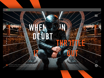 Type Graphic Integration #1 2018 background biker helmet image integration layout motorcycle suit text typography ui