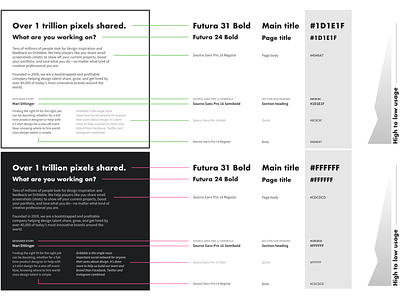 Typography - Futura And Source Sans font interface mixing readability typeface typogaphy ui uiux ux
