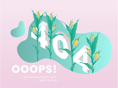404 // OOOOOPS 404 colourpallet corn graphicdesign illustrator web design