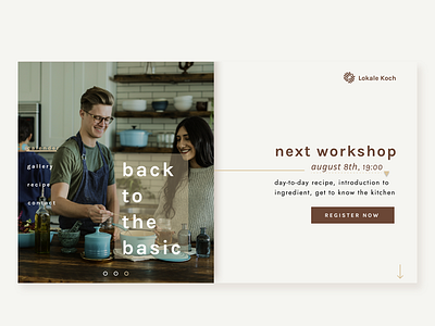 Cooking Workshop Landing Page