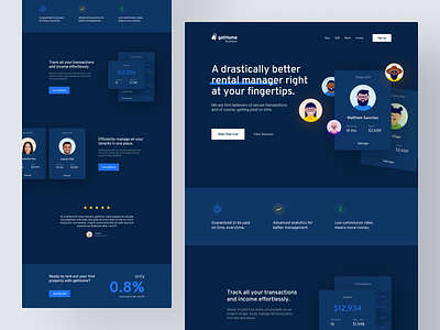 Landing Page Dark Theme app branding cards clean concept dark dark ui design homepage landing layout minimal product saas service ui ux web web design website