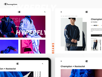 Champion® Website Redesign branding concept ecommerce fashion flat minimal redesign shop store ui web website