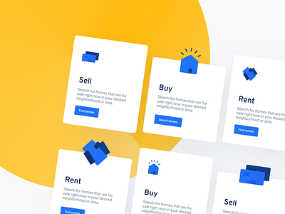 Card UI for Real Estate Website