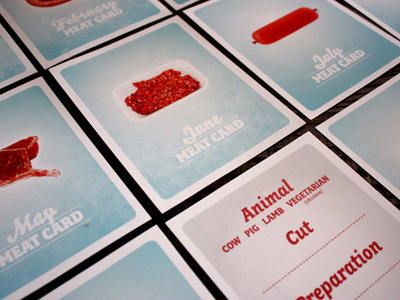 Meat Cards design fun gift print
