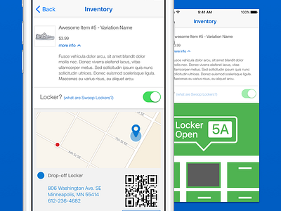 Swoop Locker Feature app design ios iot iphone mobile startup ui ux