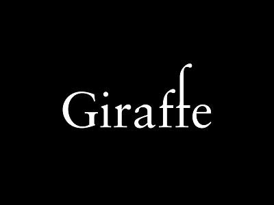 Giraffe giraffe subliminal typography
