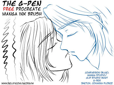 The G-Pen - Procreate Manga Ink Brush Demo brush g pen illustration ink brush manga manga studio procreate
