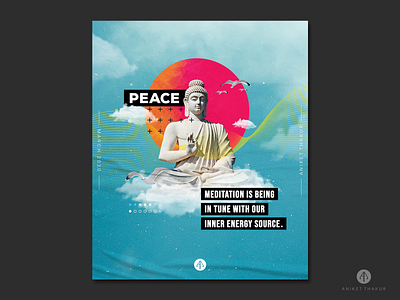 P E A C E artwork design photoshop portrait art poster design